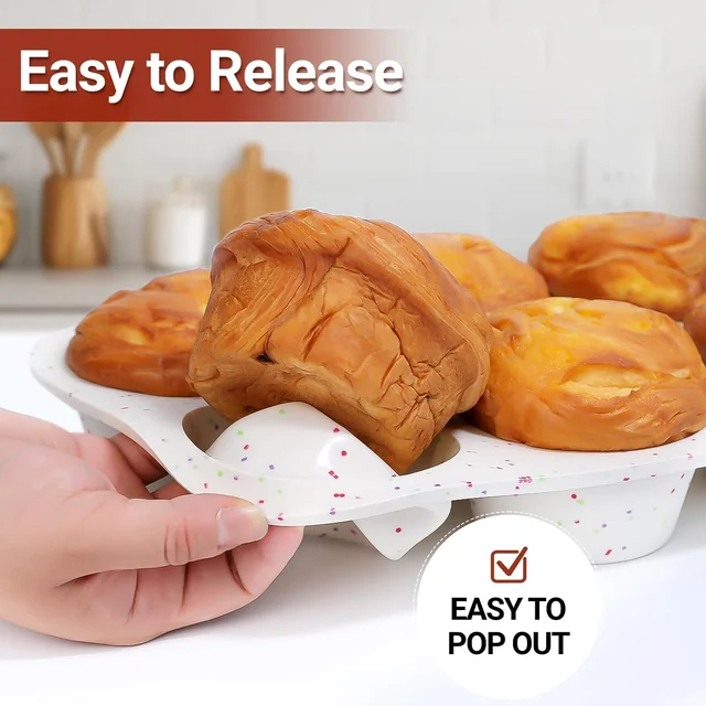 Releasing a large bake from a jumbo silicone cup